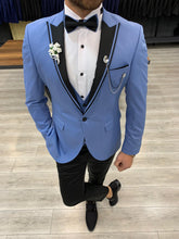 Load image into Gallery viewer, Harrison Baby Blue Pointed Collared Tuxedo
