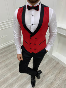Brooks Slim Fit Groom Collection (Red Lining Tuxedo)