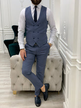 Load image into Gallery viewer, Trent Slim Fit Baby Blue Suit
