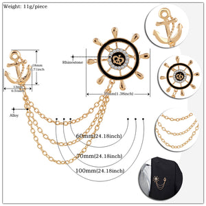 Anchor Chain Brooches