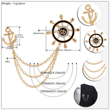 Load image into Gallery viewer, Anchor Chain Brooches
