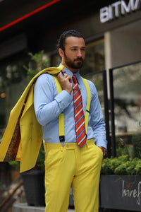 Madison Slim Fit Yellow Suit