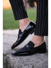 Load image into Gallery viewer, Lance Black Leather Loafers
