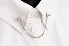 이미지를 갤러리 뷰어에 로드 , Retro Shirt Collar Pin Chain
