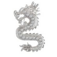 Load image into Gallery viewer, Dragon Collar Chain Brooch
