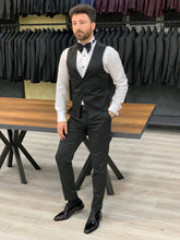 Load image into Gallery viewer, Nate Satin Silver Collared Tuxedo
