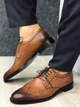 Load image into Gallery viewer, Ferrar Antik Taba Wing Tip Shoes
