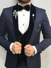 Laden Sie das Bild in den Galerie-Viewer, Noah Navy Vested Tuxedo (Wedding Edition)
