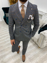Laden Sie das Bild in den Galerie-Viewer, Luxe Slim Fit Double Breasted Anthracite Suit

