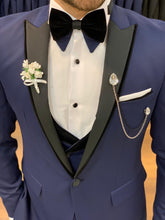 Load image into Gallery viewer, Harrison Navy Swallow Collared Tuxedo
