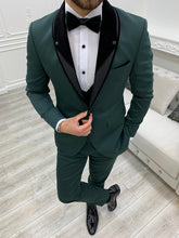 Load image into Gallery viewer, Vince Slim Fit Green Tuxedo
