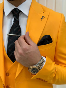 Dale Slim Fit Yellow Suit