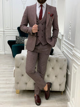 Laden Sie das Bild in den Galerie-Viewer, Trent Slim Fit Burgundy Suit
