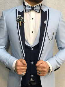 Noah Ice Blue Vested Tuxedo   (Wedding Edition)