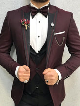 Load image into Gallery viewer, Noah All Red Vested Tuxedo (Wedding Edition)
