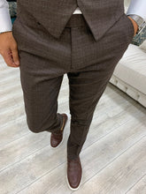 Load image into Gallery viewer, Morrision Slim Fit Coffee Vested Suit
