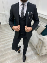 Load image into Gallery viewer, Trent Slim Fit Black Suit

