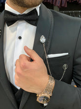 Load image into Gallery viewer, Nate Silvery Thin Shawl Collared Tuxedo

