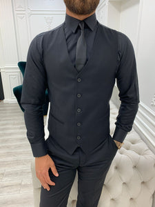 Moore Slim Fit Black Suit
