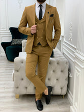 Laden Sie das Bild in den Galerie-Viewer, Trent Slim Fit Mustard Suit
