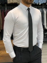 Charger l&#39;image dans la galerie, Lance White with Needle Collar and Cuffs Shirt
