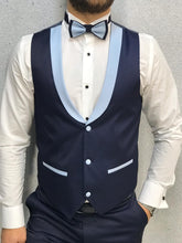 이미지를 갤러리 뷰어에 로드 , Noah Ice Blue Vested Tuxedo   (Wedding Edition)
