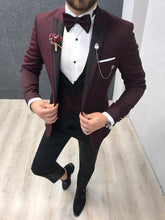 Load image into Gallery viewer, Noah All Red Vested Tuxedo (Wedding Edition)
