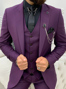 Monroe Purple Slim Fit Suit