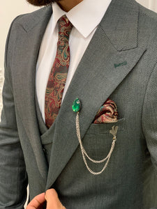 Chase Slim Fit Green Suit