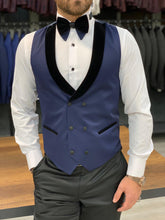 Load image into Gallery viewer, Harrison Navy Swallow Collared Tuxedo
