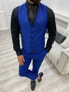 Monroe Sax Blue Slim Fit Suit