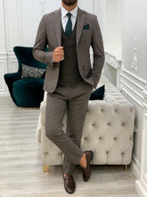 Charger l&#39;image dans la galerie, Phil Slim Fit Coffee Brown Combination Suit
