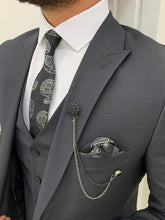 画像をギャラリービューアに読み込む, Moore Slim Fit Grey Suit
