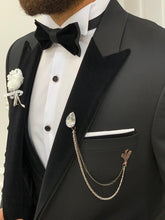 이미지를 갤러리 뷰어에 로드 , Vince Slim Fit Black Wedding Collection Tuxedo
