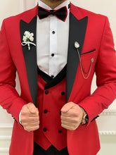 画像をギャラリービューアに読み込む, Brooks Slim Fit Groom Collection (Red Tuxedo)
