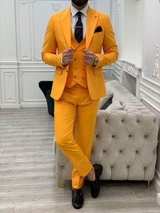 Dale Slim Fit Yellow Suit