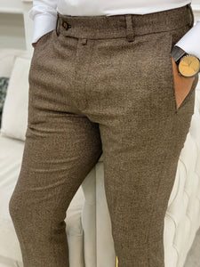 Reid Slim Fit Brown Pants