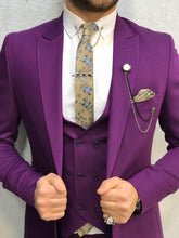 Load image into Gallery viewer, Verno Fuschia Slim Fit Suit
